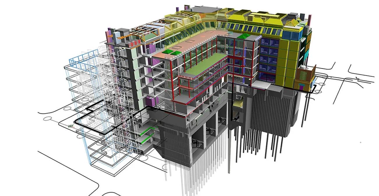 3D model of rebar detailing work with placement drawings and bar bending schedules