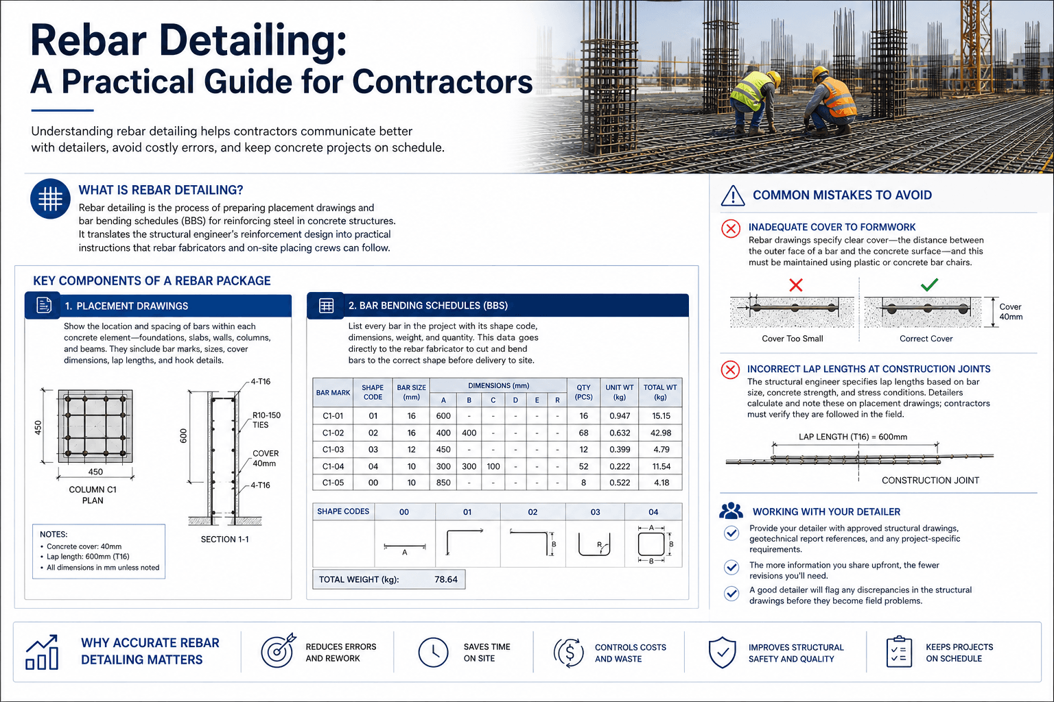 Rebar Detailing: A Practical Guide for Contractors