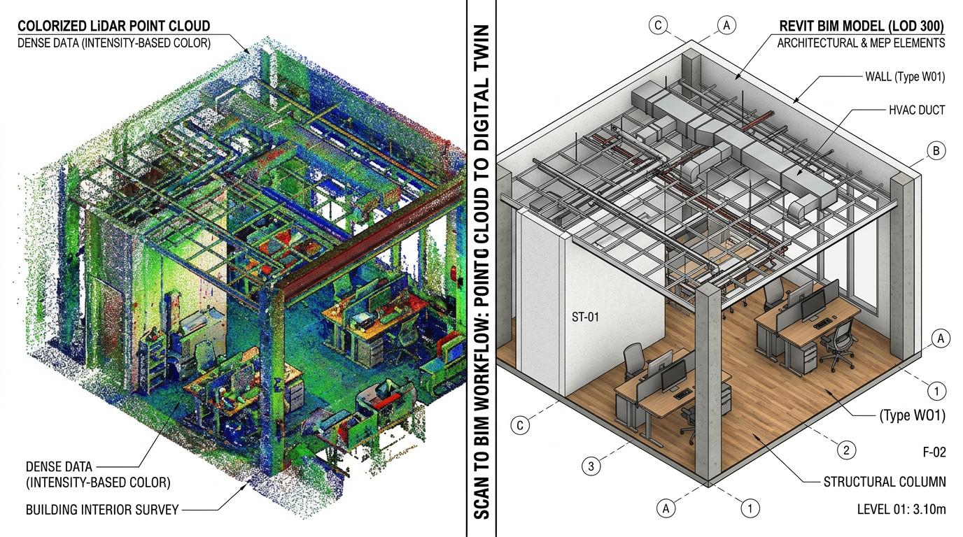 Scan to BIM Services | Point Cloud to Revit Model | As-Built BIM ...